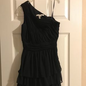 Max and Cleo Black one shoulder mini dress